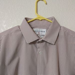 Mizzen+Main XL Trim Fit Dress Shirt Red